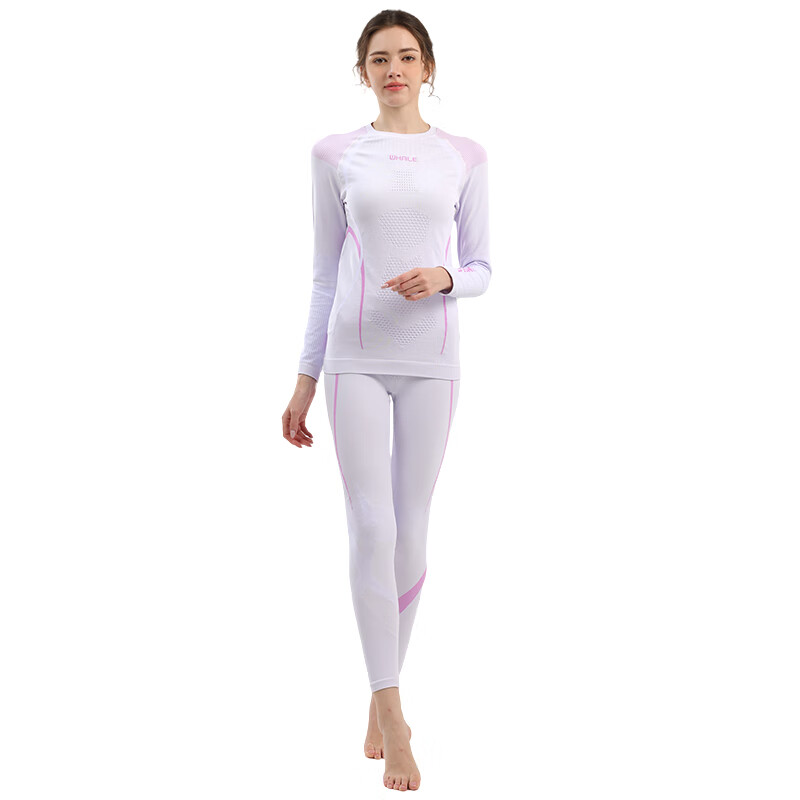 鲸鱼女款速干保䁔衣 户外运动滑雪保暖速干衣 居家修身舒适保暖内衣 女款保暖速干衣-紫色 L