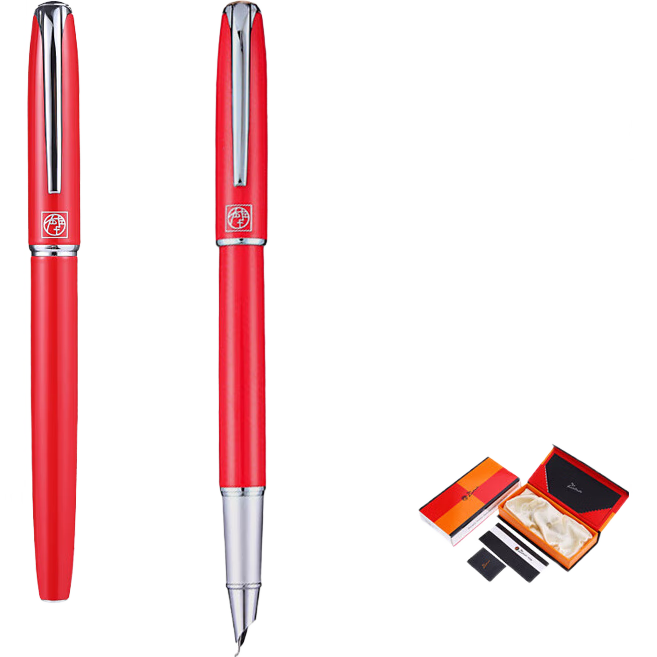 畢加索（pimio）美工筆彎頭彎尖硬筆書(shū)法鋼筆男女士練字成人學(xué)生用筆暗尖0.7mm 916法蘭紅