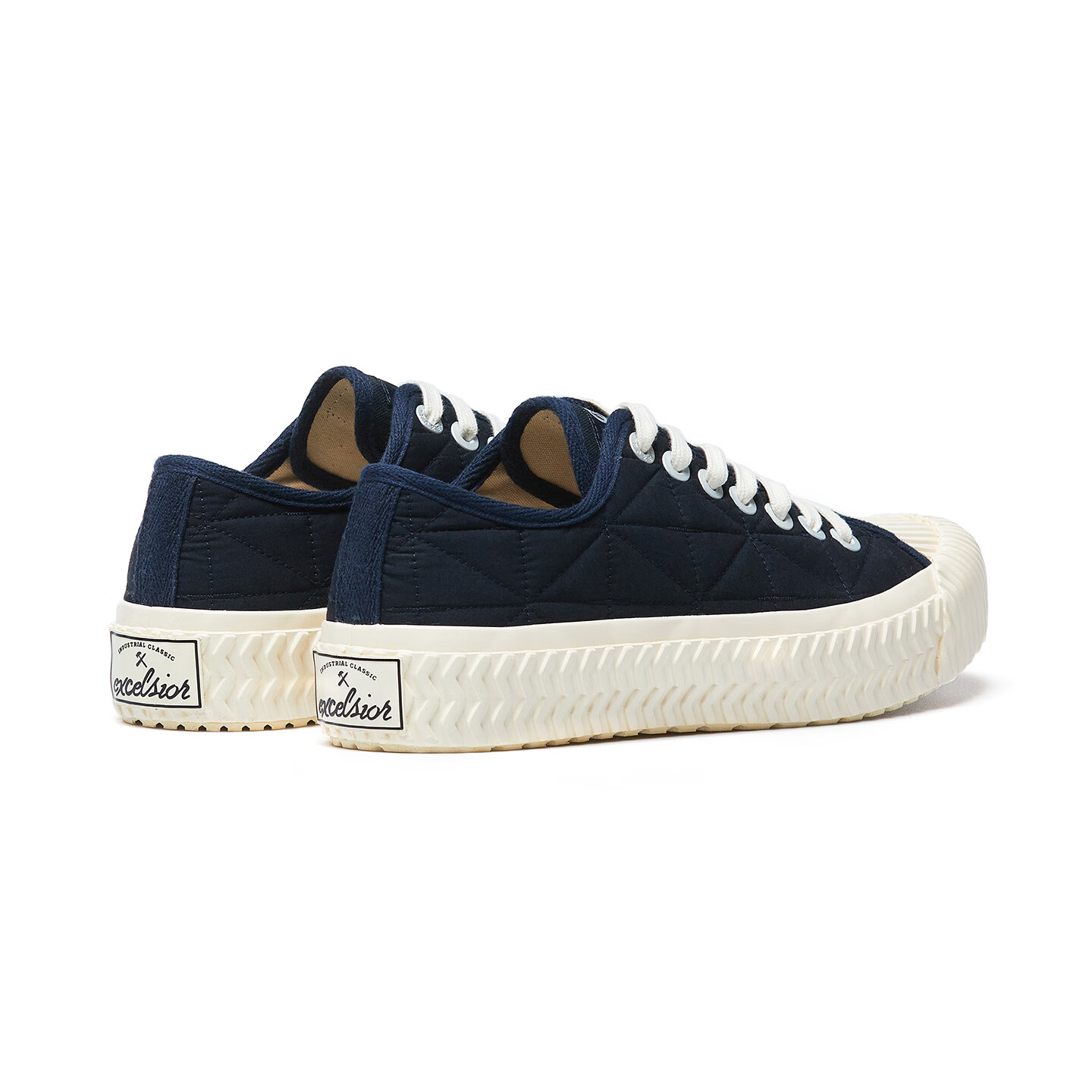 Excelsior饼干鞋官方 秋冬女鞋运动加棉板鞋男低帮增高休闲鞋厚底帆布鞋女 海军蓝 41 (260mm)
