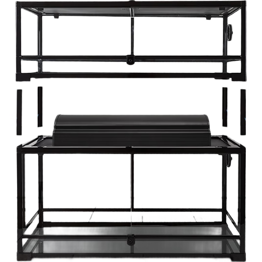 REPTIZOO新派寵物reptizoo瑞皮爬寵飼養(yǎng)箱變色龍蜥蜴守宮玻璃缸爬缸爬蟲箱 RHK203022S 送樹皮墊材/不帶圈