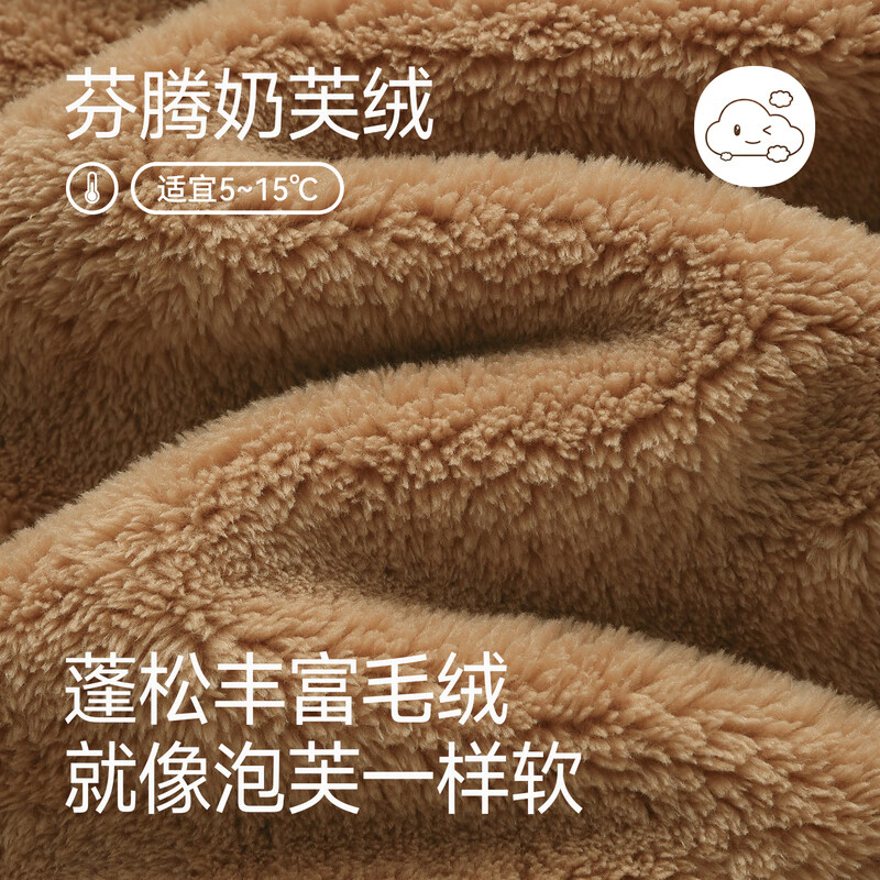 芬腾珊瑚绒睡衣男女士秋冬季套装保暖法兰绒加绒加厚休闲家居服冬天 FJ26940698卡其 【单女款】 L 建议:女110-124斤,男126-146斤