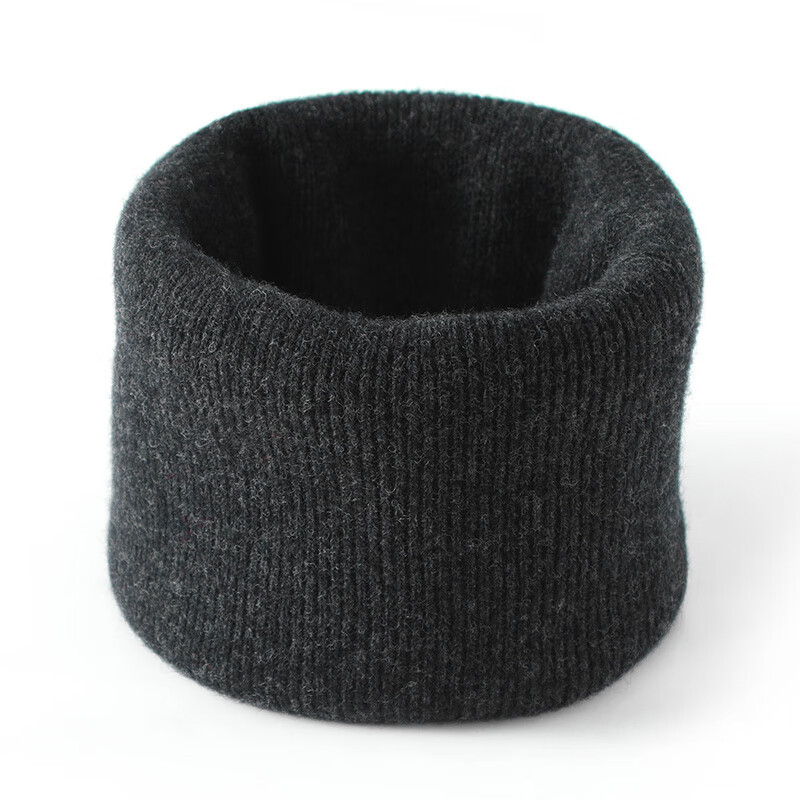 JEEP SPIRIT吉普轻奢纯羊绒围脖男女冬款鄂尔多斯针织毛脖套 浅灰色