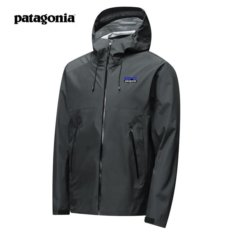巴塔哥尼亚（Patagonia）PT巴塔男士软壳冲锋衣春秋季薄款防水夹克外套百搭 668815黑色 3XL 185-205斤