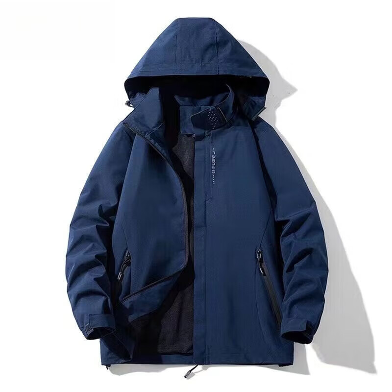 JEEP SPIRIT黑武士冲锋衣外套男男女款三合一可拆卸新款春秋情侣防水防风户外 626黑色男女款(春秋装/单件) 无 3XL 150-160斤