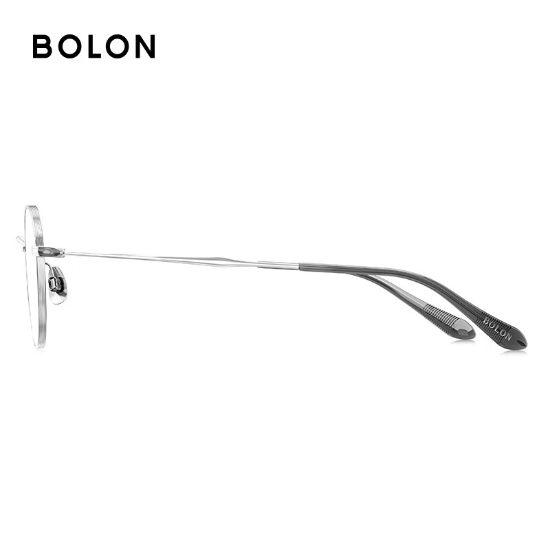 暴龙(BOLON)近视眼镜框 秀气圆框文艺镜架 近视配镜 BA7059 精选 B90-银色镜框 【单框无忧试戴】此项仅单框-如需镜片可自行选配