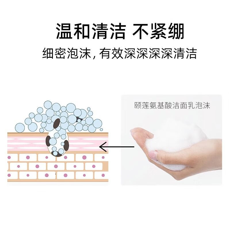 颐莲(RELLET)氨基酸洗面奶洁面深层清洁温和清爽不刺激不紧绷补水控油 100g一支装