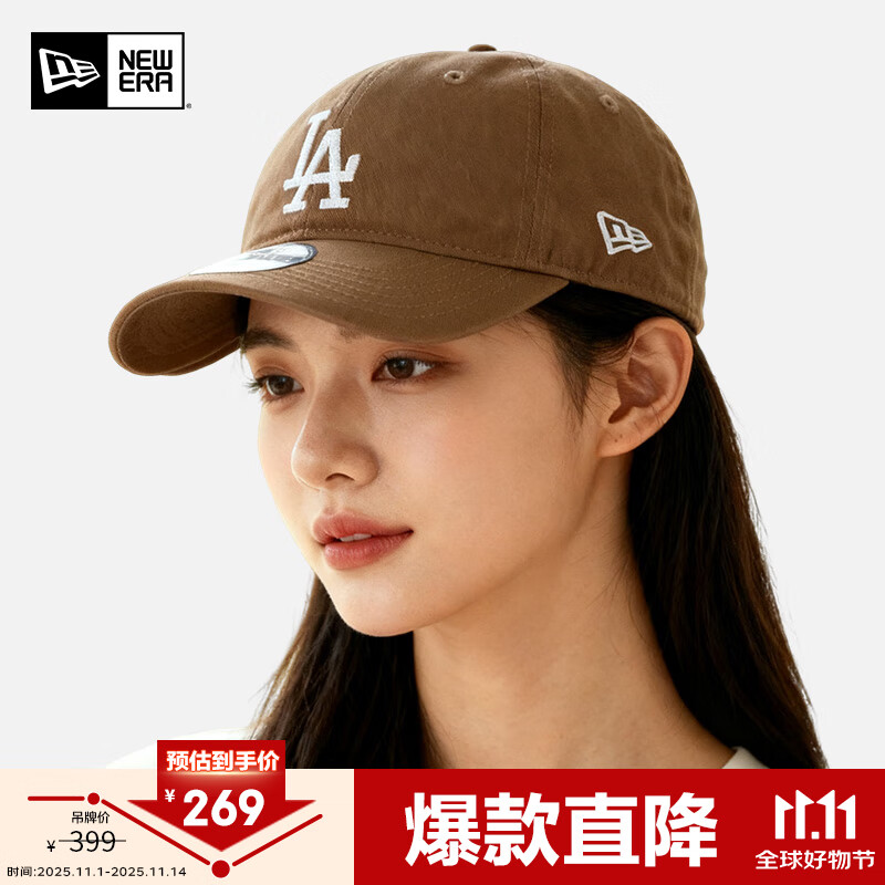 NEW ERA棒球帽MLB帽子男女鸭舌帽纽亦华帽子LA软顶920棒球帽百搭13492697