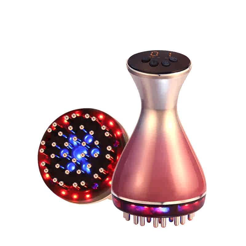 麦尔颜全新升级45档高频电动经络刷按摩仪揉腹刷肚子加热揉腹按摩仪热敷经络刷 45档按摩仪+4个电极片+4瓶10ml精油+经络图