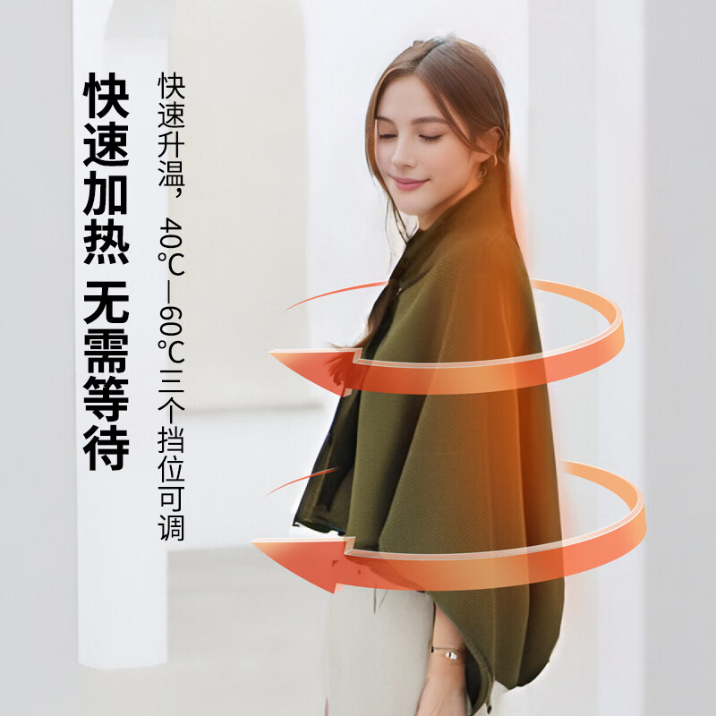 电热披肩暖身毯发热盖毯盖腿暖脚办公室桌下保暖取暖午睡