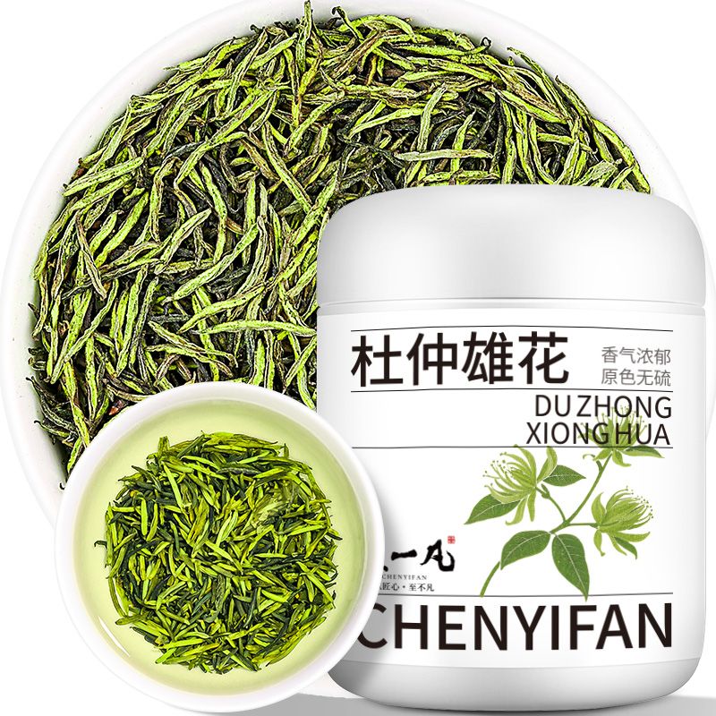陈一凡 杜仲雄花 精选杜仲嫩叶无熏硫泡酒泡茶男人滋补养生茶罐装