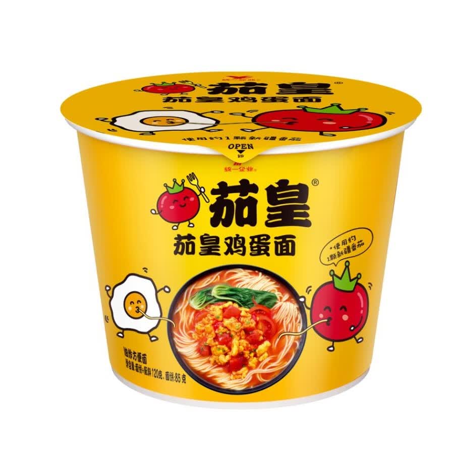 统一茄皇鸡蛋面桶面 泡面 方便面 速食 120g/桶