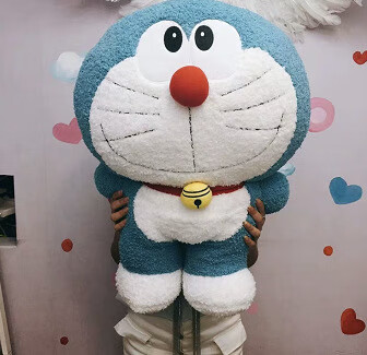 哆啦A夢65cm大號公仔叮當(dāng)貓玩偶機(jī)器貓娃娃藍(lán)胖子毛絨玩具送禮物 大號藍(lán)色95的客戶選擇 65cm