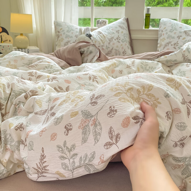 元族2025新款云感提花双层纱印花单品被套 罗曼蒂克 单被套 150cm*200cm