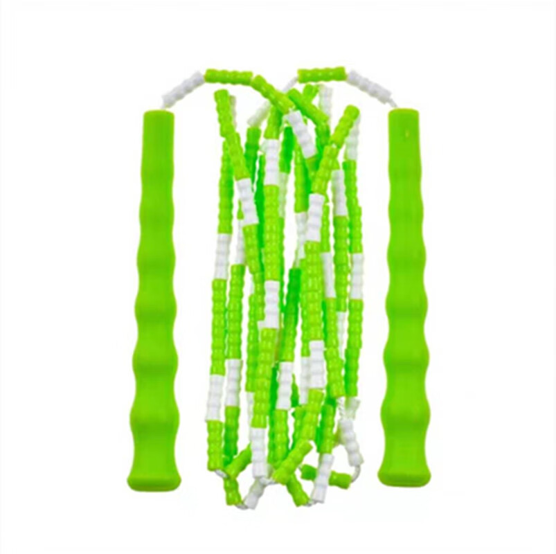 跃动花样跳绳竹节TPU珠节葫芦手柄儿童专用训练比赛用绳 绿色