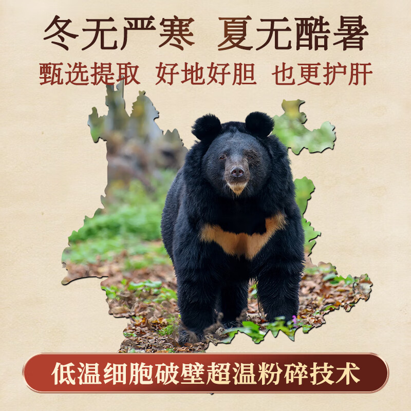 [天佑熊业]熊胆粉 0.1g*4瓶 5盒装 正品国药准字OTC0.1g*4瓶/盒清热平肝明目药正宗云南产金胆级用于目赤肿痛咽 特惠装 共20瓶