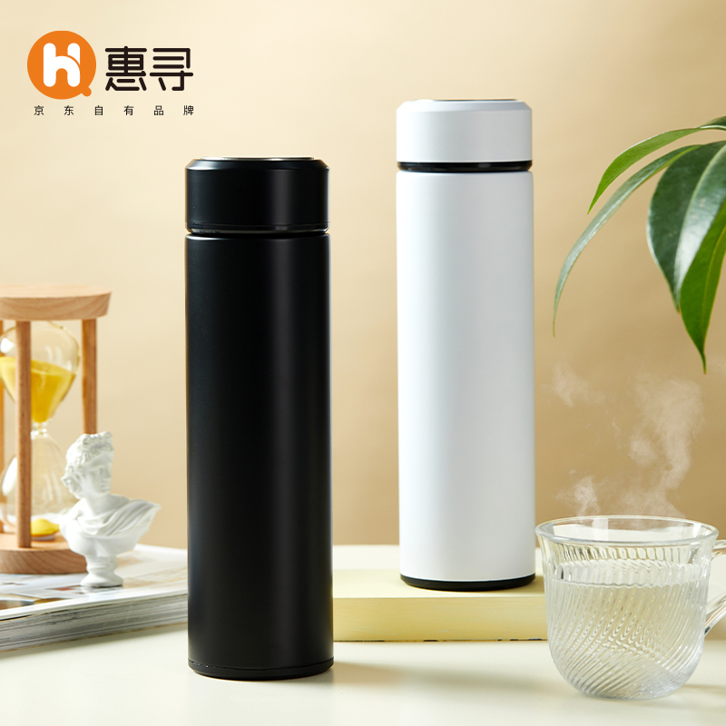 惠寻 京东自有品牌 保温杯大容量带茶滤 304不锈钢防漏便携 保冷水杯