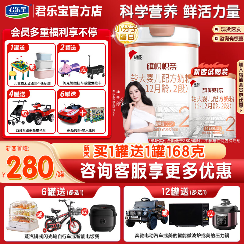旗帜奶粉帜亲旗舰版婴幼儿小分子蛋白配方新国标800g