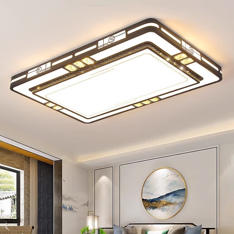 灯诺堡中山灯具2025款客厅餐厅卧室餐厅灯简约现代大气家用中式吸顶灯 【5.0升级全光谱】套餐7