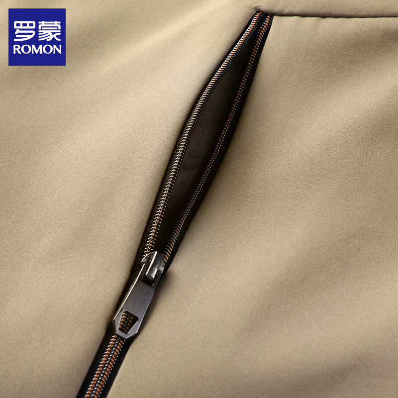 罗蒙（ROMON）男士立领夹克外套2025秋冬季新款商务休闲加棉加绒中年爸爸装上衣 藏青 XL (建议体重135-150斤）