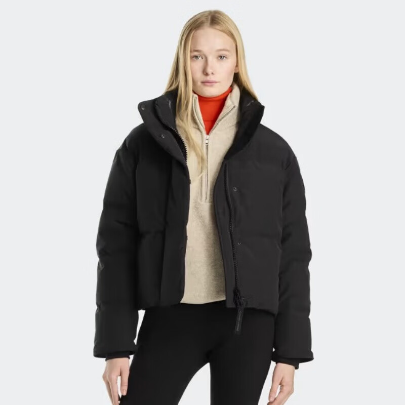 加拿大鵝（Canada Goose）女士棉服 新款Grandview防風保暖舒適百搭黑標短款戶外夾克 黑色 S