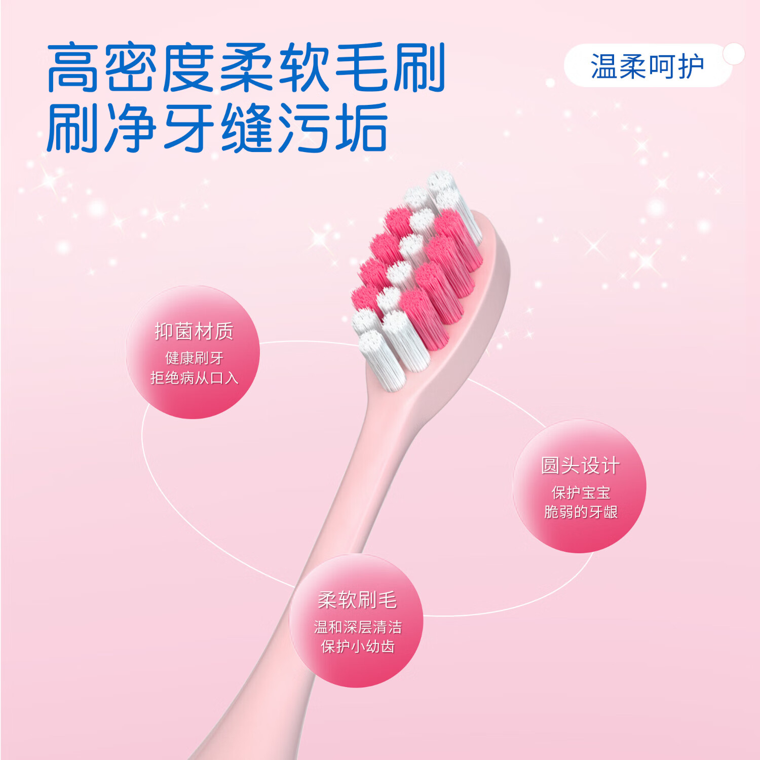 JEPOO电助动画儿童牙刷3-12岁全动牙刷充电防水软毛小孩专用 颜色随机 1支 +4个刷头