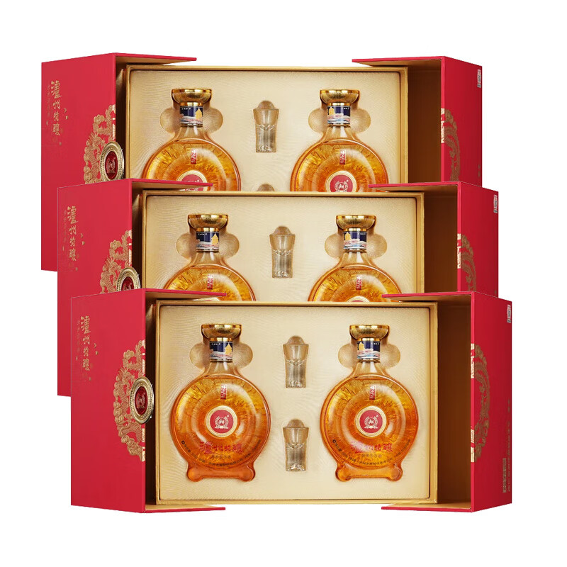 泸州老窖泸州特酿详之礼52度浓香型高度纯粮食白酒礼盒装年货送礼宴请喜酒 52度 500mL 6瓶