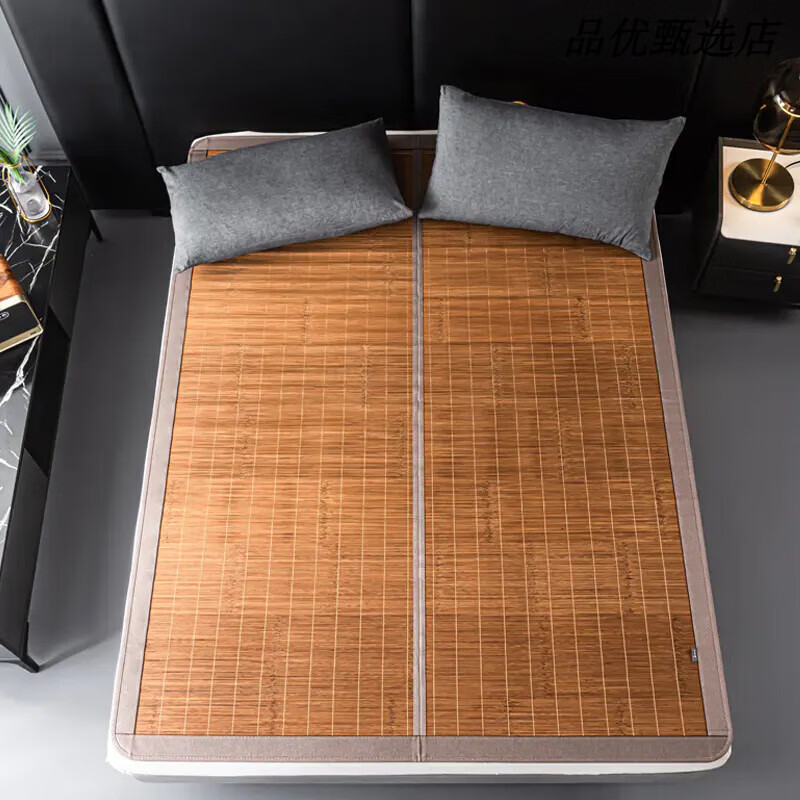 多喜愛(Dohia)雙面席涼席竹席2025夏季可折疊家用涼感碳化空調(diào)席床席子 150x200CM 雙面席【不帶枕套】