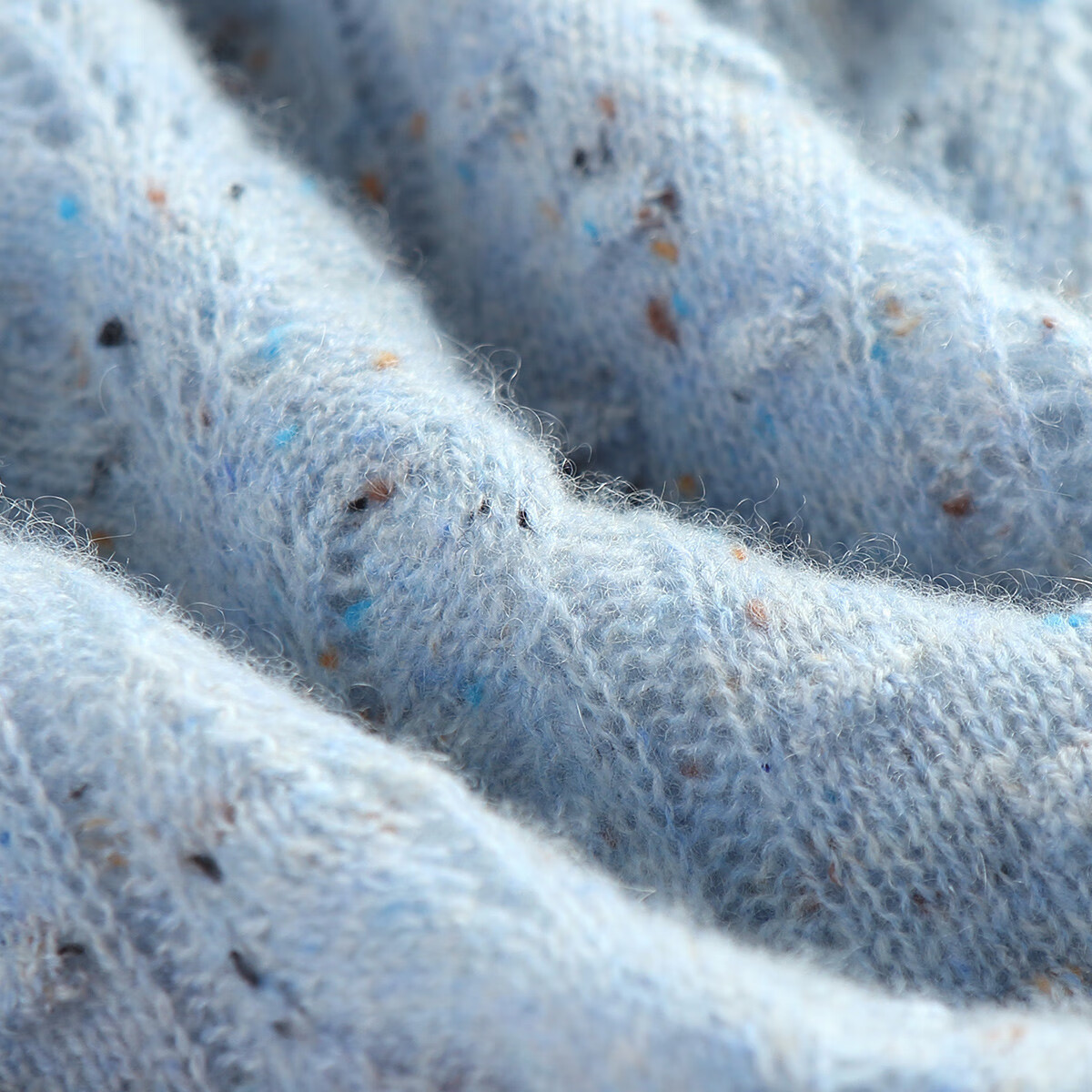 帕罗（PALUOPO）【100%山羊绒】秋冬镂空绞花设计淑女宽松气质针织羊绒衫女 天兰彩点 M 100