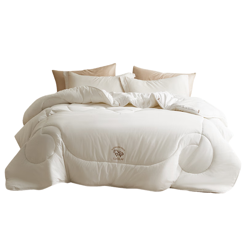 罗莱家纺 羊毛被子 澳洲进口100%羊毛控温保暖加厚冬被约9.4斤