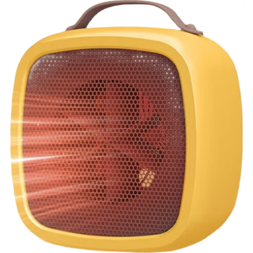 暖风机取暖器电暖器桌面迷你办公室小太阳家用卧室学生宿舍一秒速热 柠檬黄