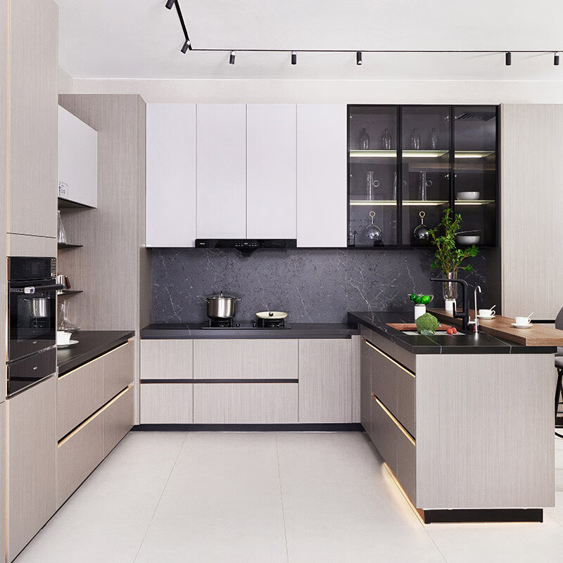 金牌廚柜(GOLDENHOME)整體櫥柜定制石英石臺面定做家用簡易廚房櫥柜灶臺柜裝修 定制預(yù)付金【詳詢設(shè)計方案】