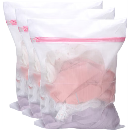 洗衣机专用洗衣网袋洗衣袋护洗袋文胸毛衣家用洗衣机机洗专用细网防变形网袋小号网兜 小号【20*30细网款】三只装