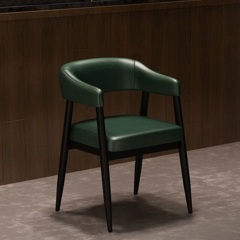 迈途森网红奶茶店卡座简约靠墙咖啡西餐厅沙发清酒吧KTV饭店桌椅组合 墨绿色椅子（长54*宽51*高75cm）