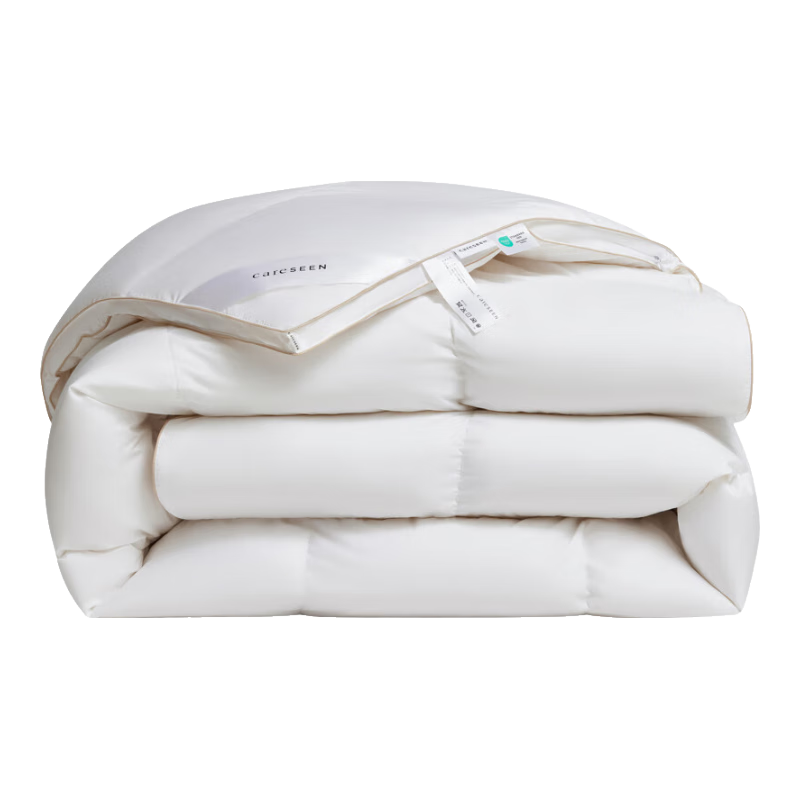 康爾馨95鵝絨被子抗菌保暖拒水羽絨被芯冬絨重2.4斤220*240cm【白色】