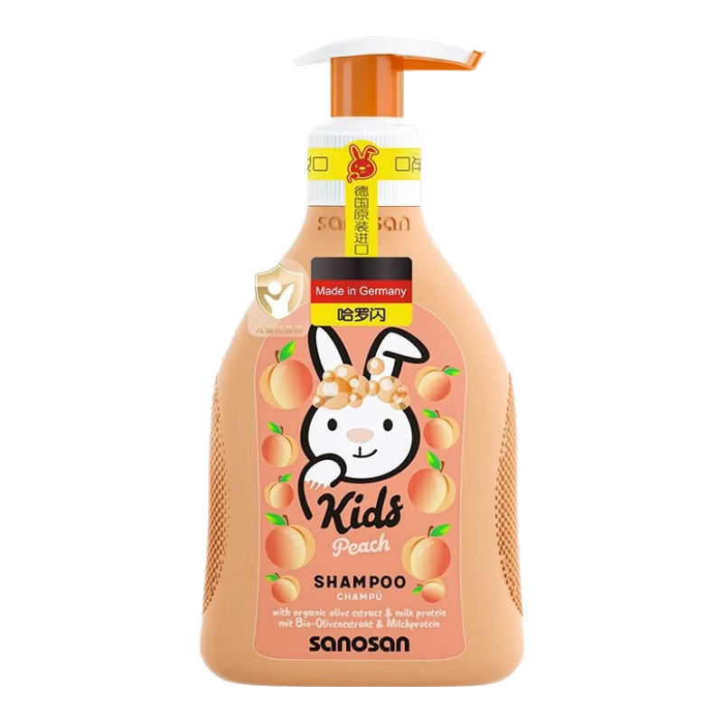 哈罗闪（sanosan）儿童洗发露桃子洗发水200ml 【3-12岁】适用柔顺洁净改善毛躁 200ml桃子香型儿童洗发露