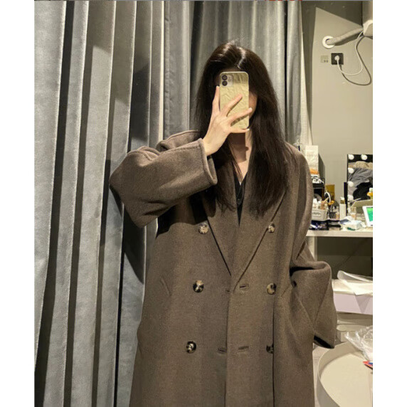 FOURDATRY��ɫë�ش���Ů�г���2025�ﶬ����ձ���˫�ſ�Ůʽ���Ӵ������� ����ɫ S 245.38Ԫ