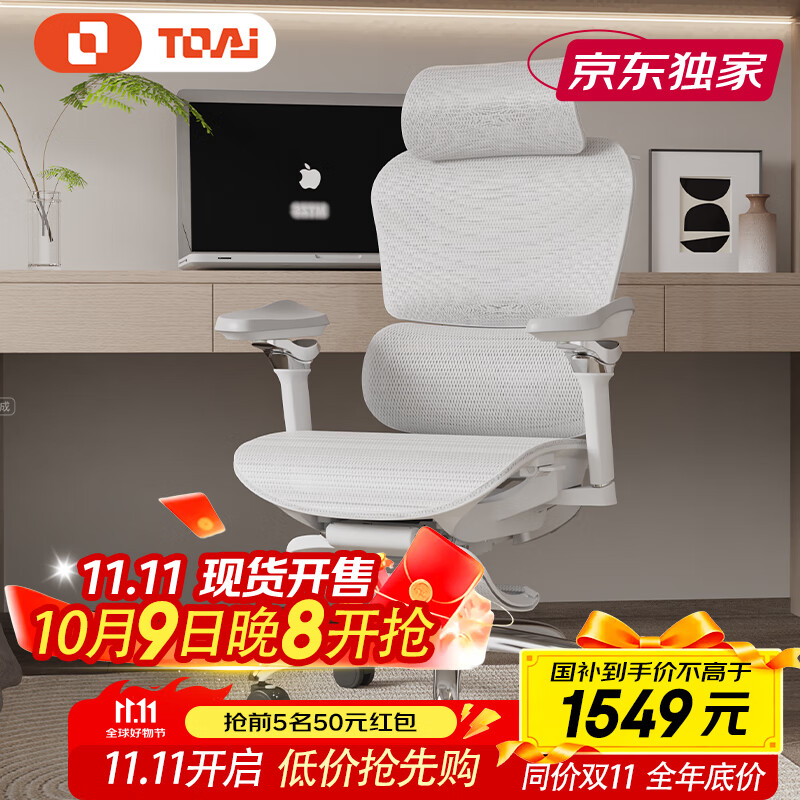 TOAI拓艾E1pro人体工学椅家用电脑椅办公椅久坐老板椅人工力学座椅
