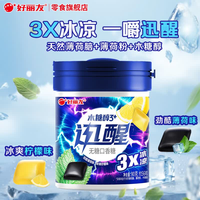 好丽友木糖醇无糖口香糖90g/瓶任选4件 40.6元 - 86线报