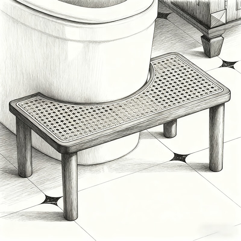 尔思家马桶凳脚踏家用加厚厕所蹲坑神器卫生间孕妇儿童脚踩凳辅助垫脚凳 胡桃色