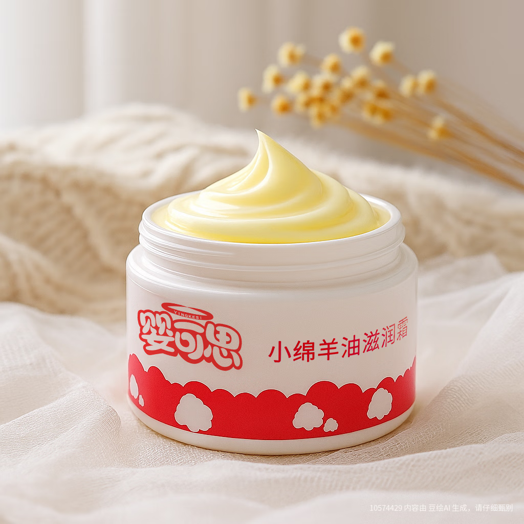 婴可思 【老配方】儿童面霜婴儿润肤霜宝宝滋润保湿霜小绵羊油滋润霜 【超值5瓶】小绵羊油【老配方】