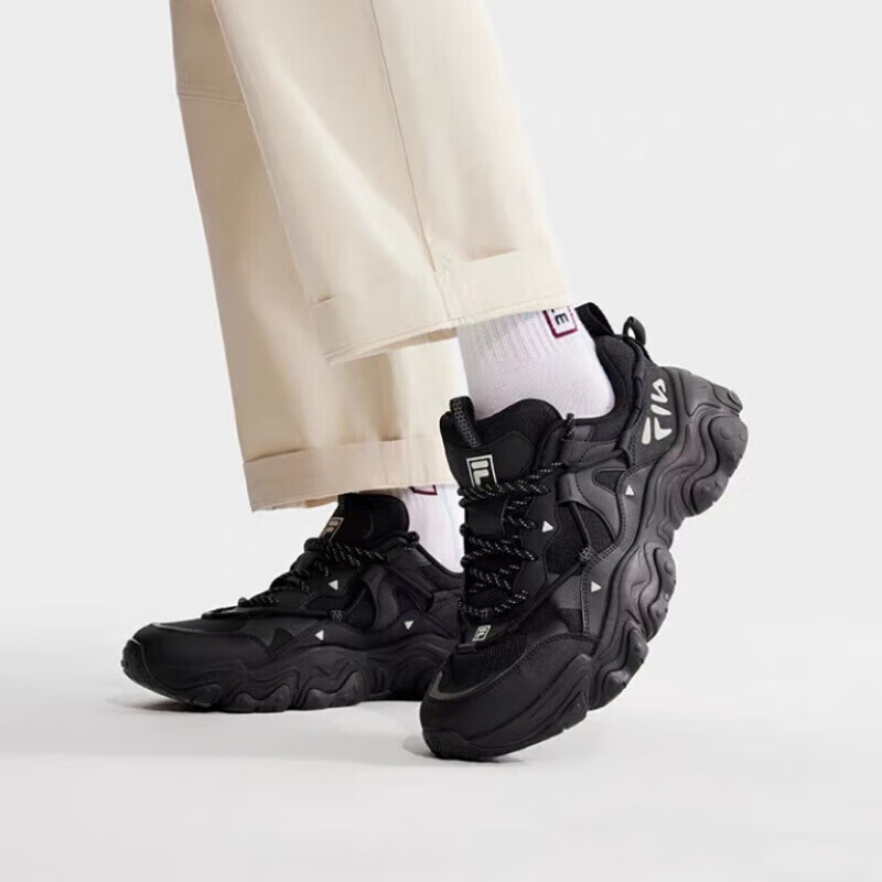 Fila2025新款猫爪5代老爹鞋透气休闲时尚潮牌男女情侣运动鞋 丁香灰紫 42