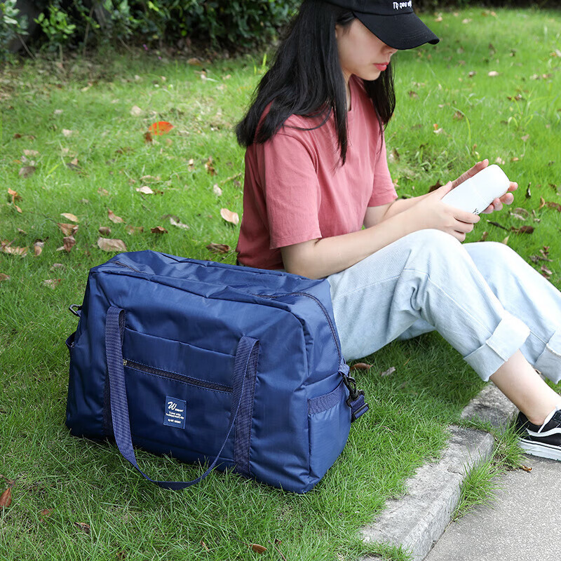 爱满(AIMAN)旅行包手提衣服打包袋女孕妇待产包可套行李箱防泼水旅游收纳整理 四代酒红加大 46*20*35