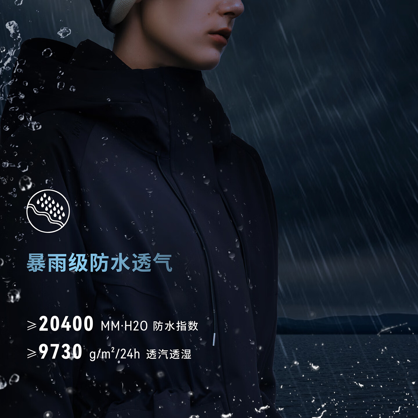 TAGX 探观女式中款风行羽防水鹅绒服女高蓬松95%白鹅绒保暖抗菌羽绒服女 礁石黑 S