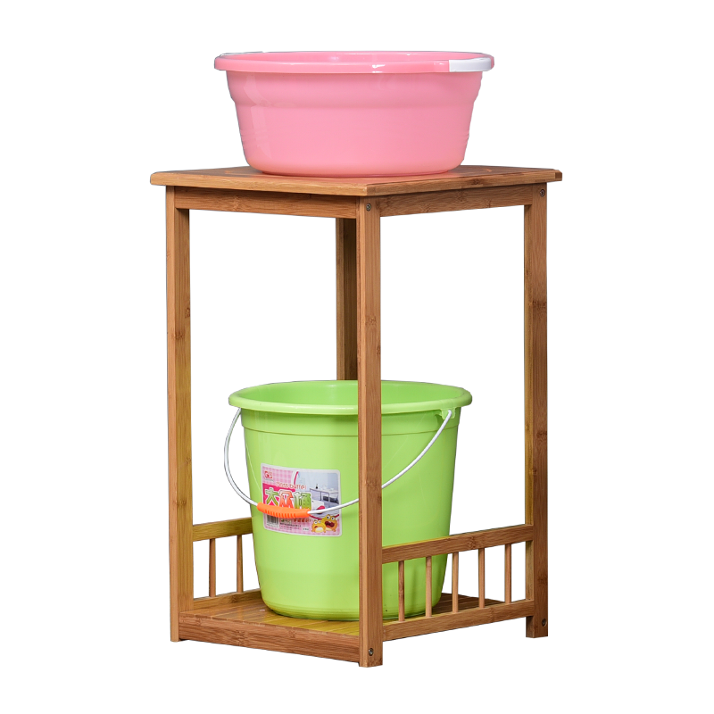 竹城鼎信 茶水架烧水壶置物架纯净水桶架饮水机架子落地式热水壶架开水瓶架厨房储物架杂物架脸盆架收纳架 二层简易茶水架[电饭保架]