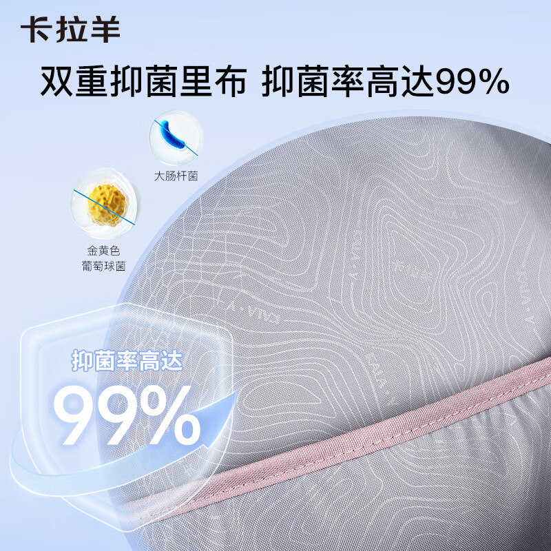 卡拉羊初高中生书包大容量超轻减负护脊背包中学生大学生男女休闲双肩包 B款-云雾粉 （两日游商务/通勤/出游） 大包（30L 推荐使用：高中、大学生）