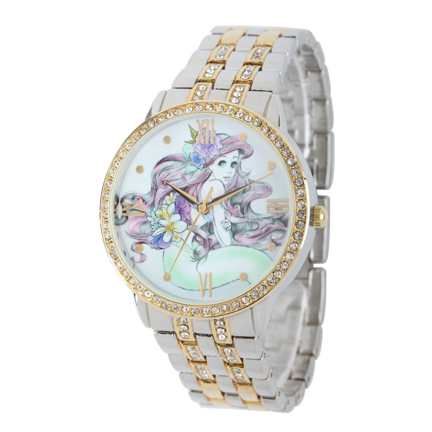 迪士尼disney 迪士尼 游泳 手表 女士 石英 防水 Ariel Two Tone 40.0*7.5*40.0 mm