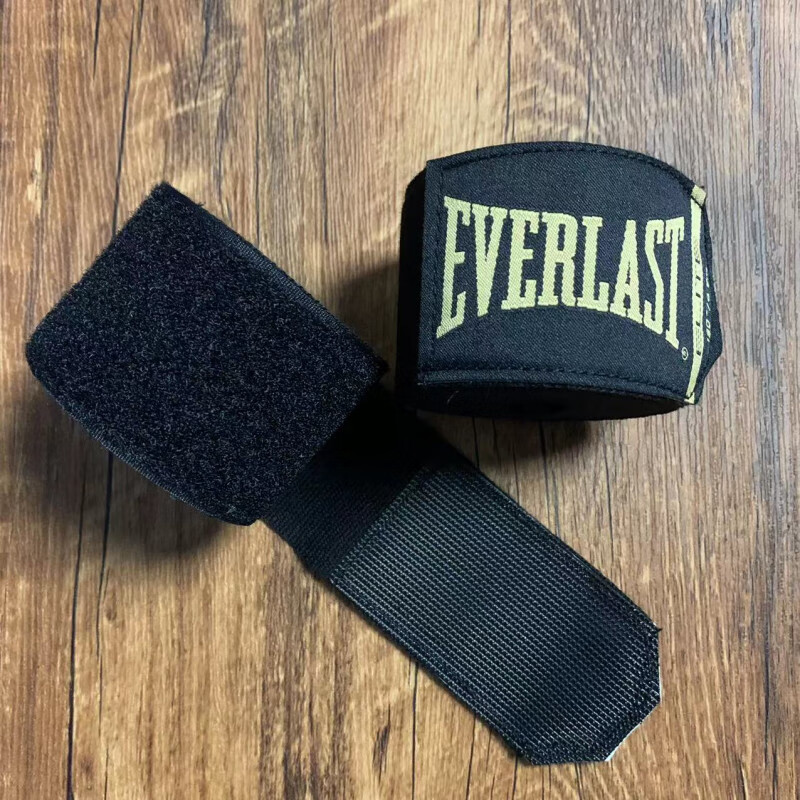EVERLAST4.5米盒裝拳擊綁帶散打自由搏擊纏手帶訓練繃帶護具 黑色