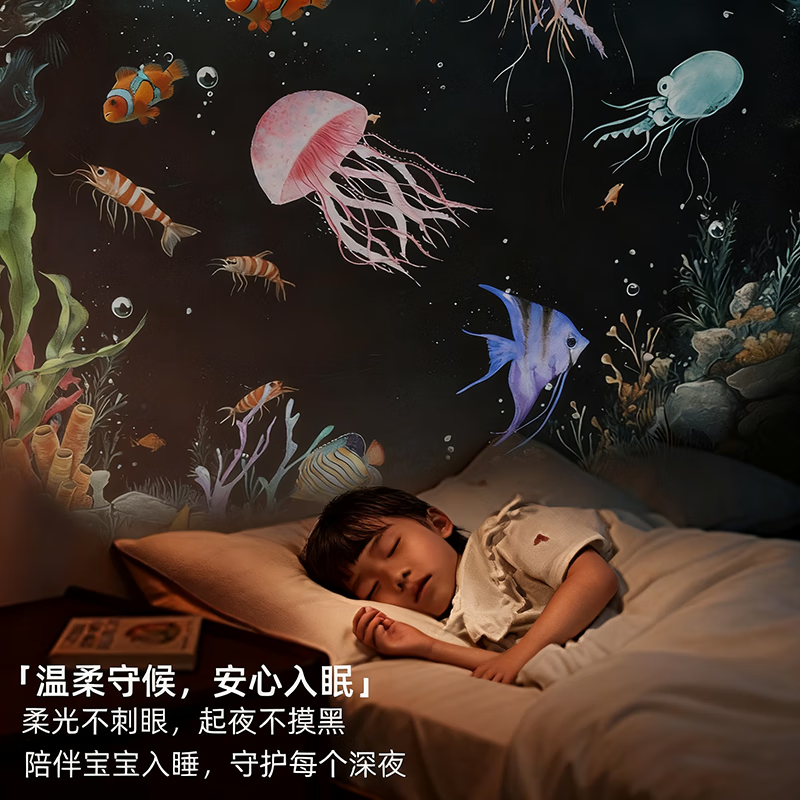 BOXVOUS星空小夜灯卧室睡眠灯婴儿喂奶儿童礼物星空投影灯玄关床头氛围灯 星空小夜灯12张星盘套