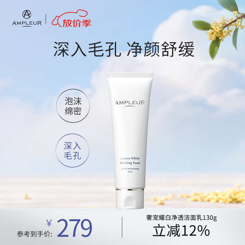 AMPLEUR 奢宠耀白泡沫洁面乳 130g清洁毛孔温和洗面奶贵妇洁面敏 【洁面乳】130g 130g 京东折扣/优惠券