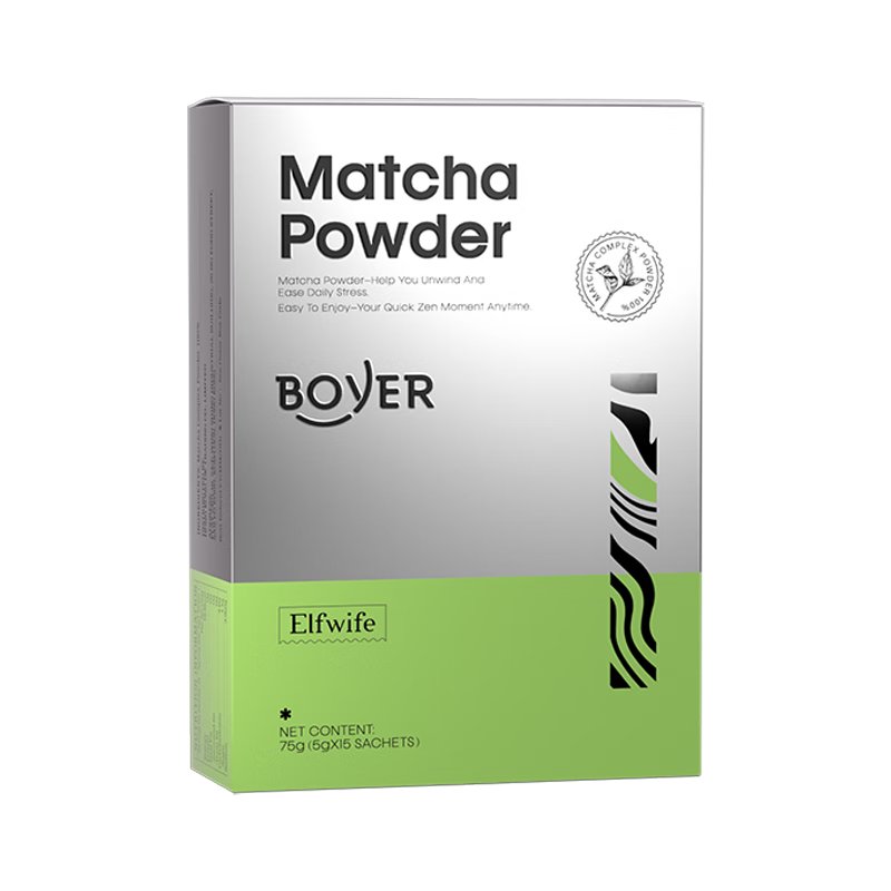 Boyer有机纯抹茶粉无加糖抹茶烘焙冲泡饮便携条装烘焙冲直饮用茶备 【性价比之选】 15袋*3盒 健康好风味